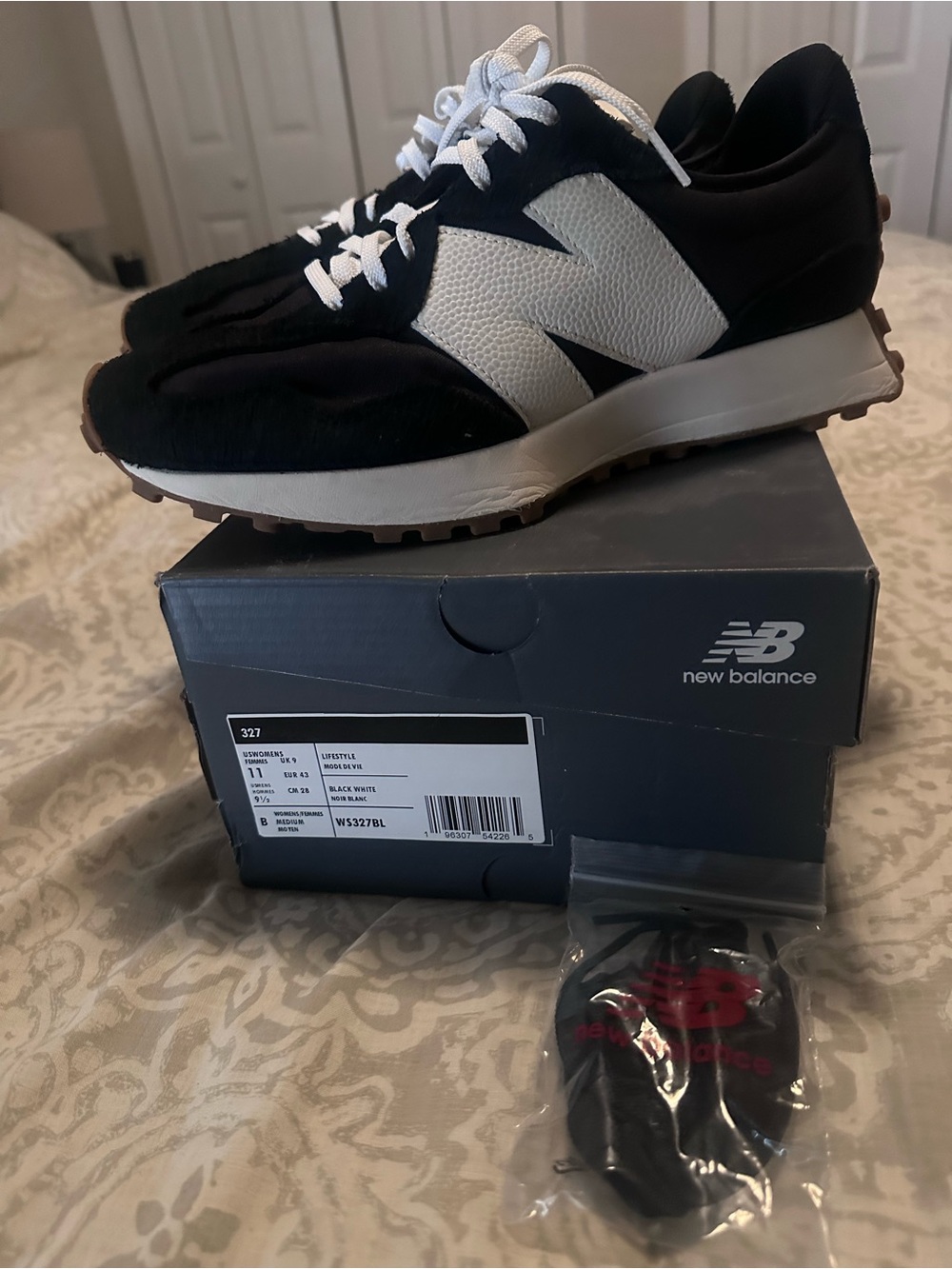 New Balance Black and White Retro-Inspired Women's Runner Sneakers